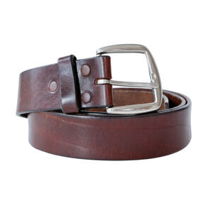 Italy Saddle Leather USA Made Men Belt 46" Old Money Career Preppy Rugged Work